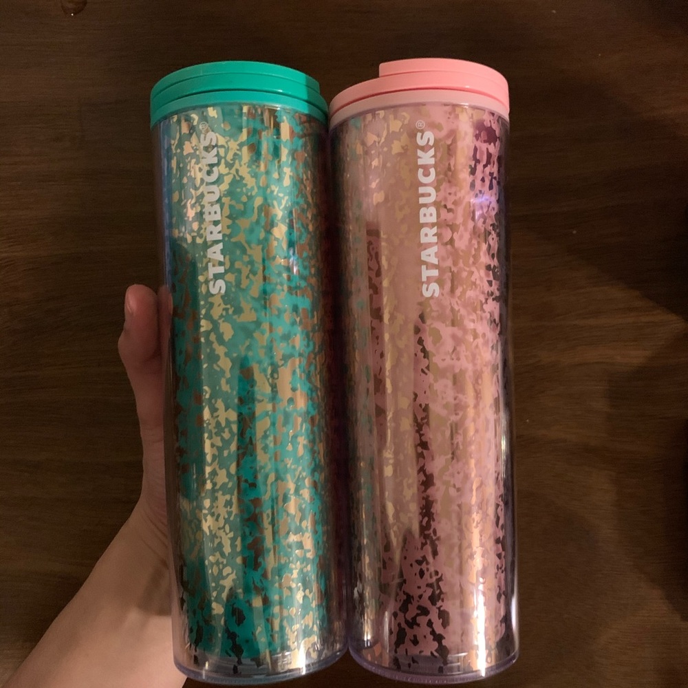 Set of Starbucks tumblers